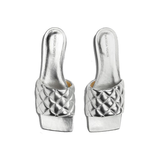 Bottega Veneta Silver Calfskin Sandals