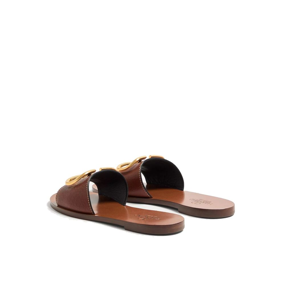 Valentino Garavani Brown Calfskin Sandals