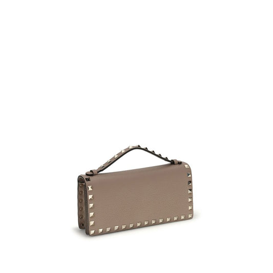 Valentino Garavani Beige Calf Leather Bos Taurus Wallet