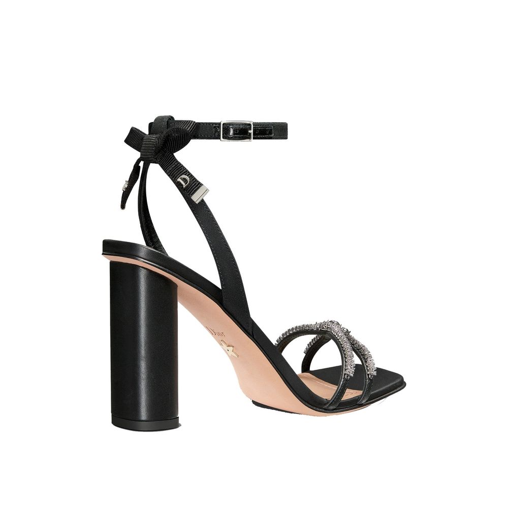 Dior Black Calfskin Strap-On Sandals