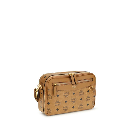 MCM Beige Fabric Shoulder Bag