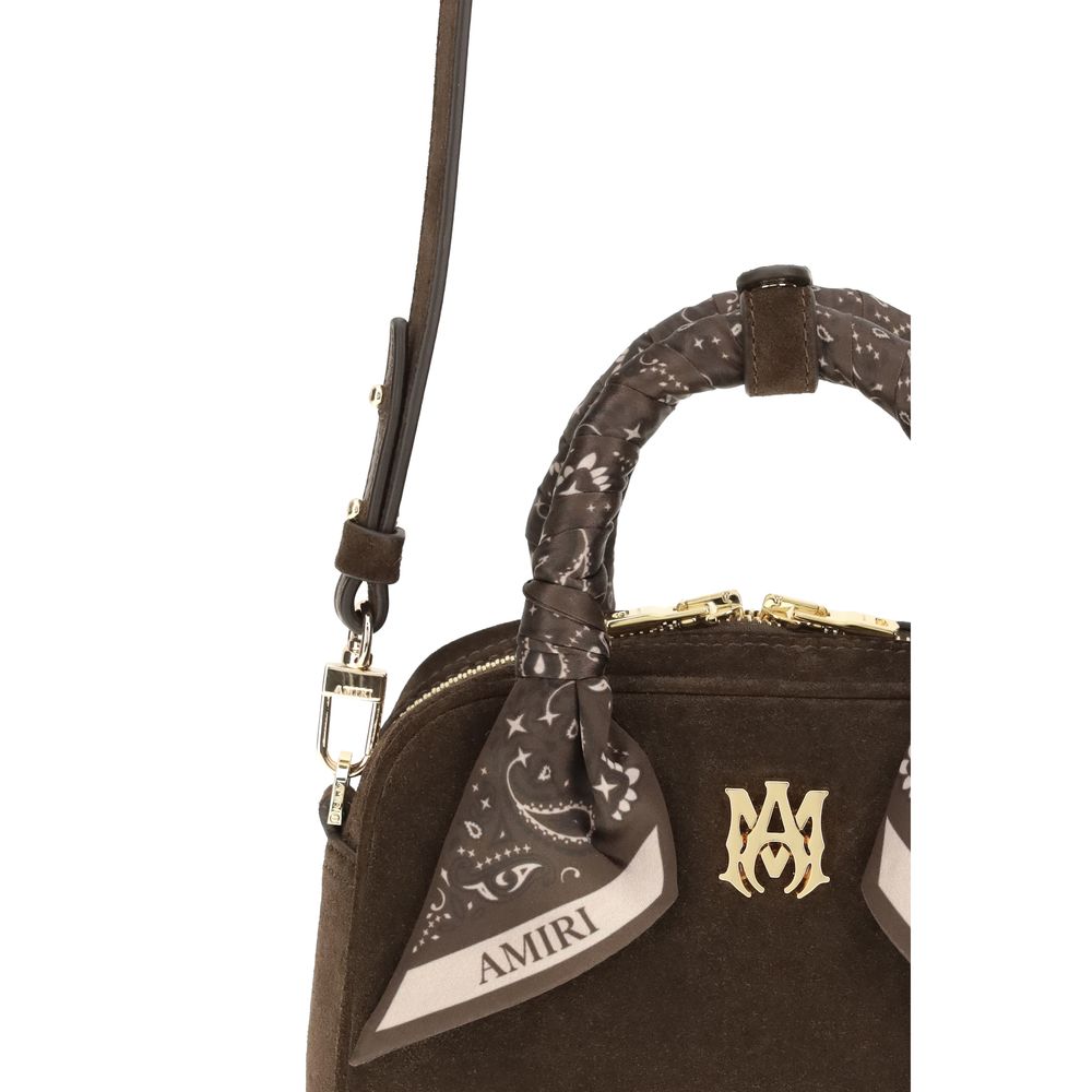 Amiri Brown Calf Leather Bos Taurus Shoulder Bag