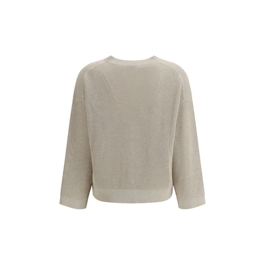 Brunello Cucinelli Beige Cotton Sweatshirt