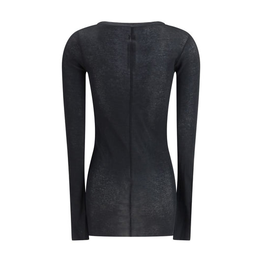 Rick Owens Black Cotton Longsleeve Shirt