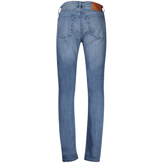 Calvin Klein Blu Cotton Men's Slim-Taper Jean