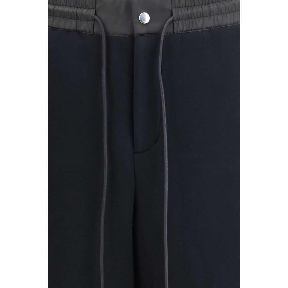 Sacai Black Cotton Athletic Pants