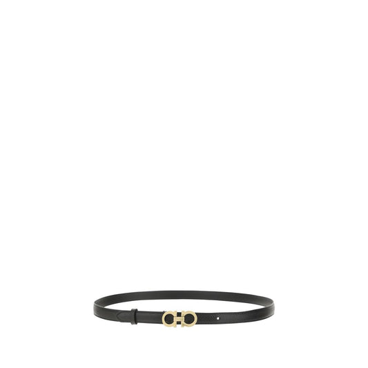 Ferragamo Brown Calf Leather Bos Taurus Thin Belt