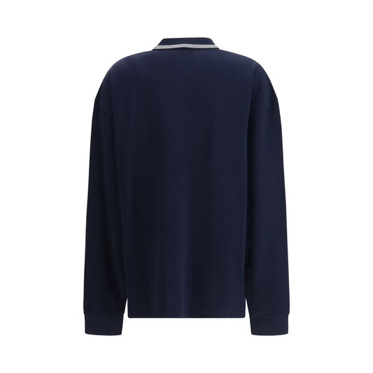 Miu Miu Blue Cotton Polo Shirt