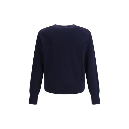 Ami Paris Blue Merino Wool Sweatshirt