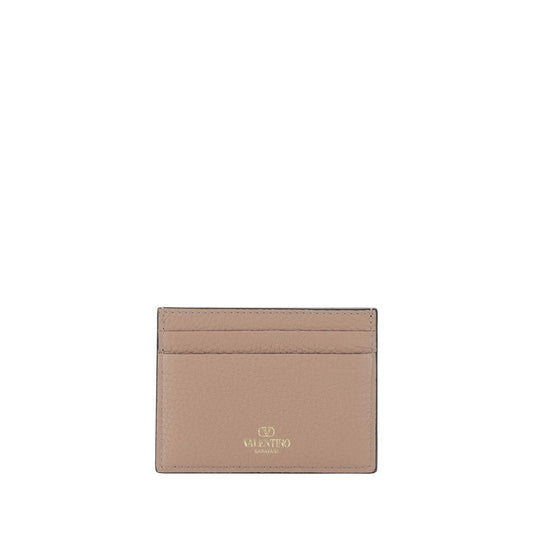 Valentino Garavani Beige Calf Leather Bos Taurus Wallet