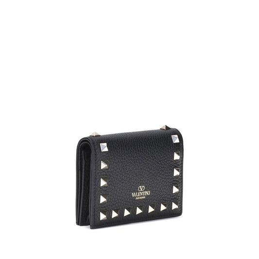 Valentino Garavani Black Calf Leather Bos Taurus Wallet