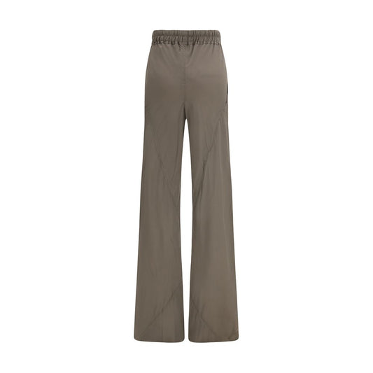Rick Owens Brown Silk Flared Pants