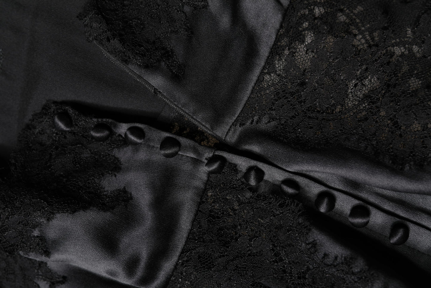 Dolce & Gabbana Black Silk Lace Trim Lingerie Top Underwear