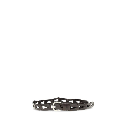 P.A.R.O.S.H. Black Calf Leather Bos Taurus Belt