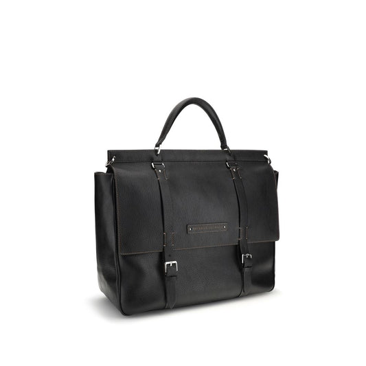 Brunello Cucinelli Black Calf Leather Bos Taurus Luggage And Travel