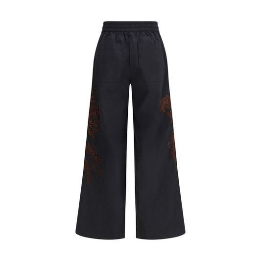 P.A.R.O.S.H. Black Cotton Casual Pants