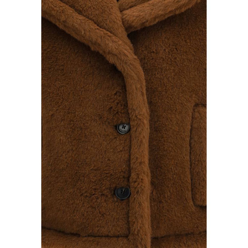 Max Mara Brown Alpaca Vicugna Pacos Coat