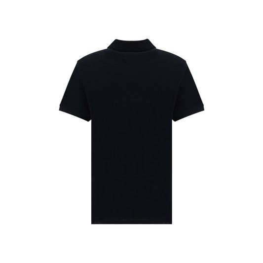 Ami Paris Black Cotton Polo Shirt
