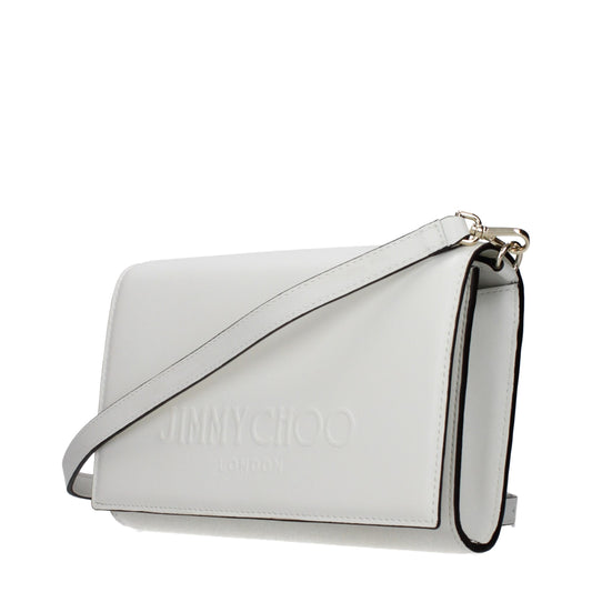 Jimmy Choo White Leather Clutch Bag