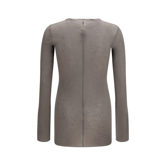 Rick Owens Brown Cotton Long Sleeve T-Shirt