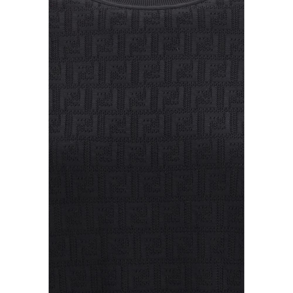 Fendi Black Viscose T-Shirt