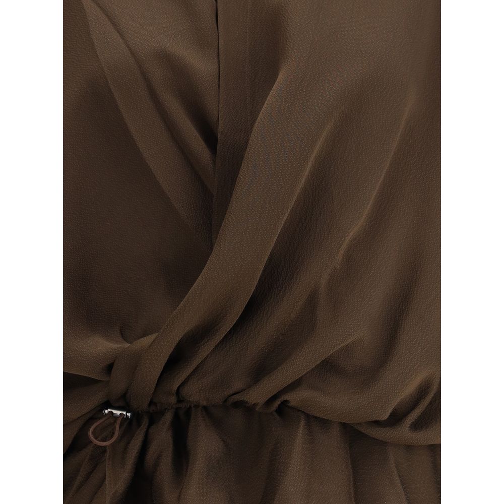 Petar Petrov Brown Silk Blouse