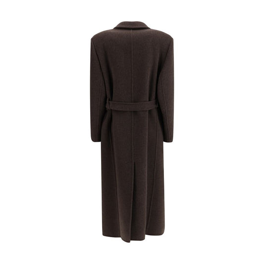 Brunello Cucinelli Brown Fleece Wool Coat