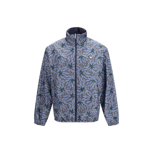 Prada Blue Recycled Polyamide Shell Jacket