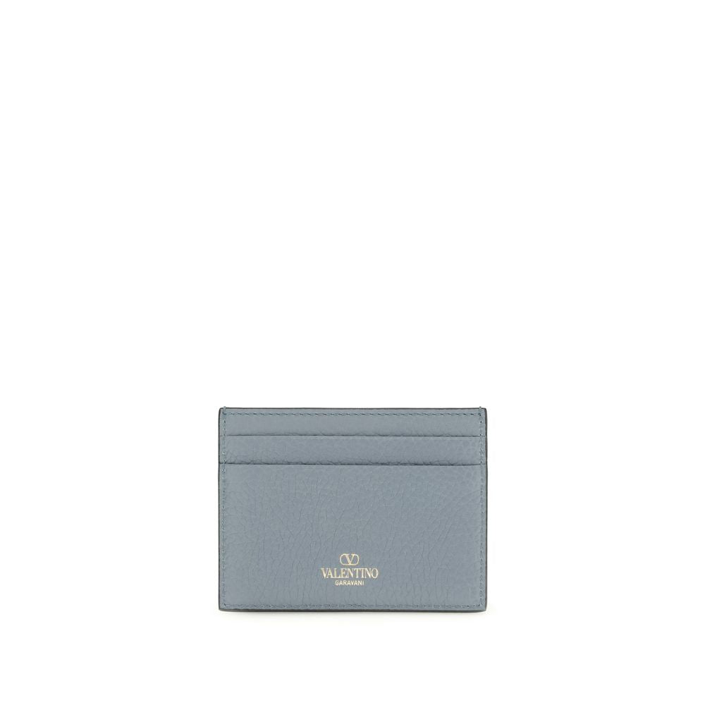 Valentino Garavani Blue Calf Leather Bos Taurus Wallet