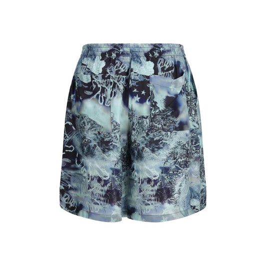 Off-White Multicolor Viscose Bermuda Shorts