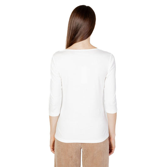 Street One Cream Cotton Long Sleeve T-Shirt