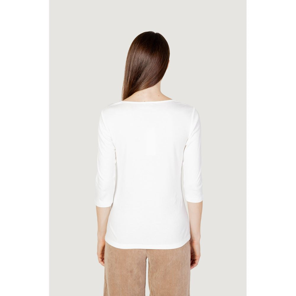 Street One Cream Cotton Long Sleeve T-Shirt