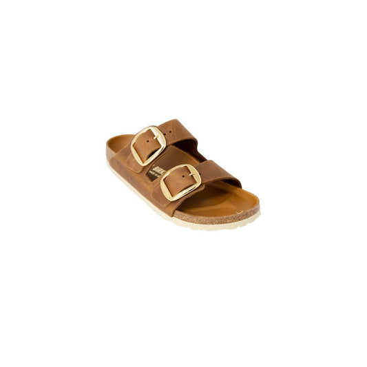 Birkenstock Brown Leather Slippers