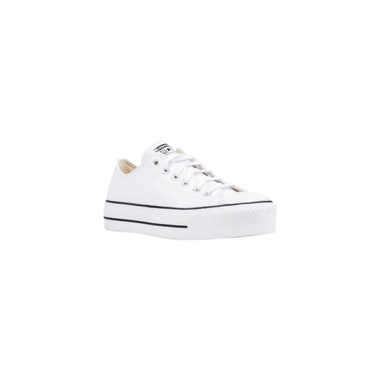 Converse White Leather Platform Sneakers