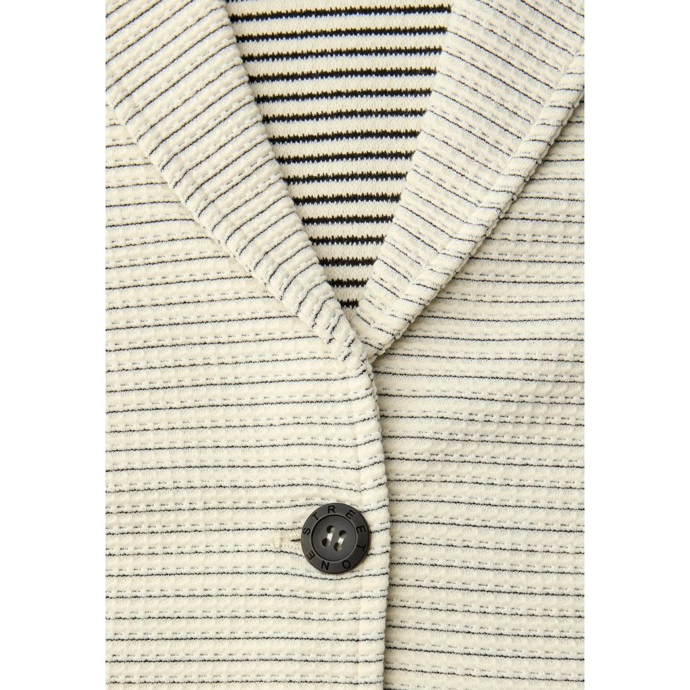Street One Cream Polyester Blazer