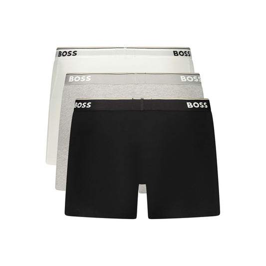 Hugo Boss Grey Cotton Men's Boxer Short