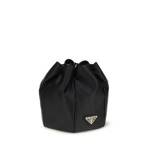 Prada Black Silk Backet Bag