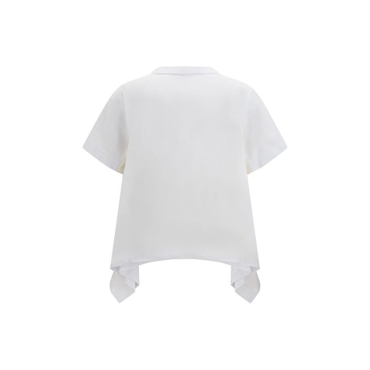Sacai White Cotton T-Shirt