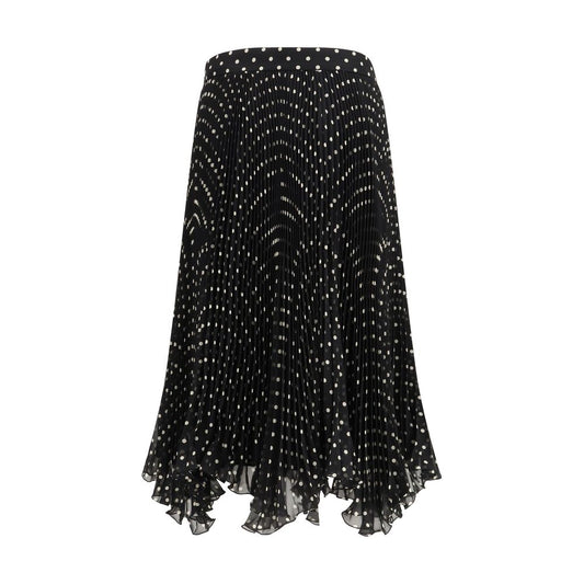 Valentino Black Viscose Midi Skirt