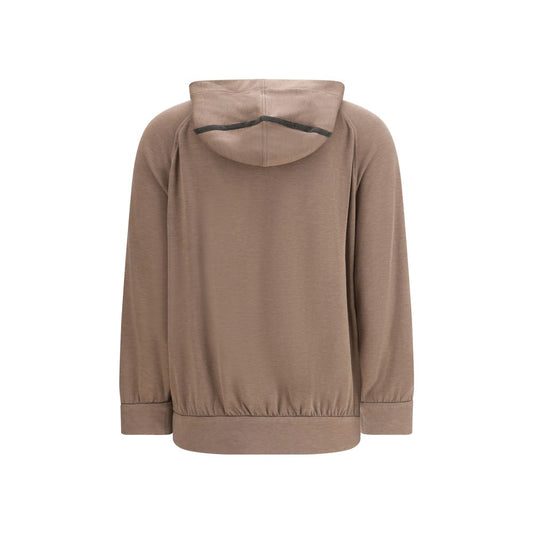 Brunello Cucinelli Brown Silk Sweatshirt