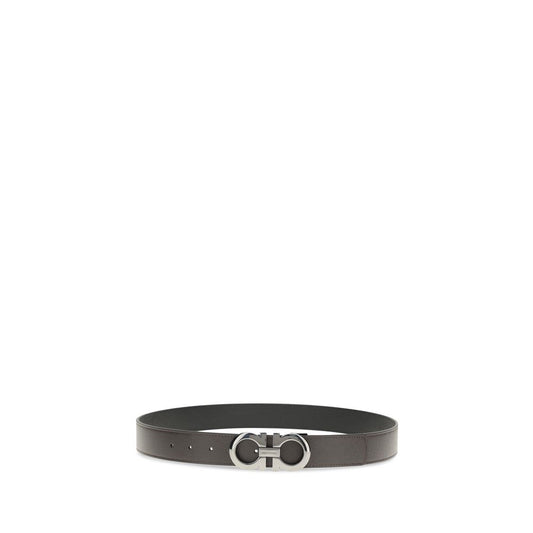 Ferragamo Brown Calf Leather Bos Taurus Belt