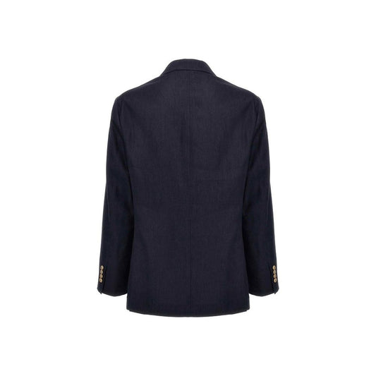 Brunello Cucinelli Blue Linen Blazer