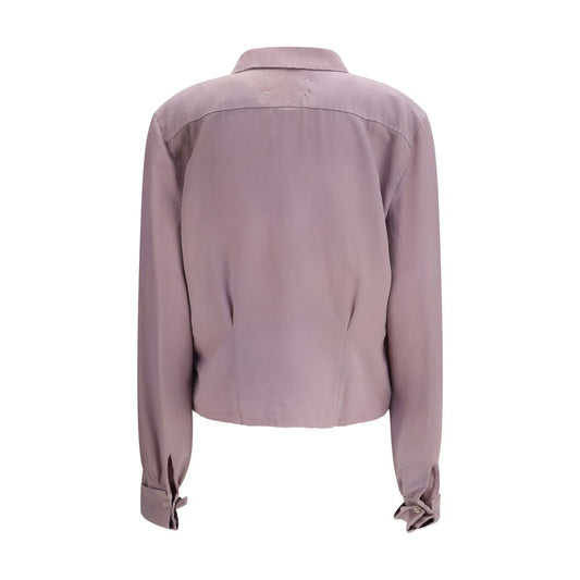 Maison Margiela Purple Silk Dress Shirt