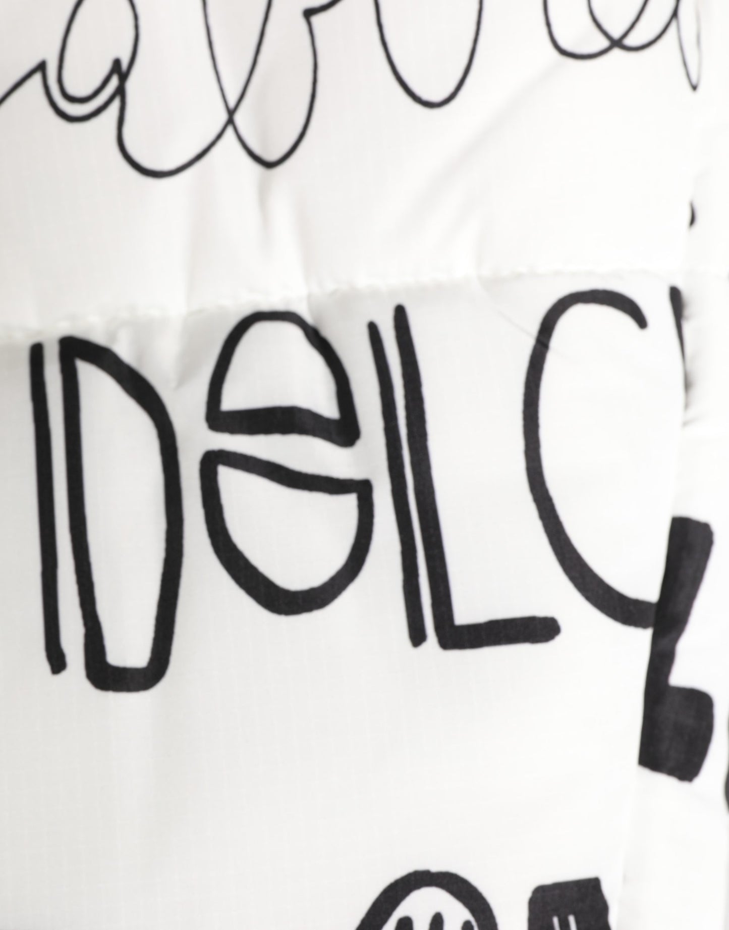 Dolce & Gabbana White Logo Print Whole Head Wrap Capello Hat