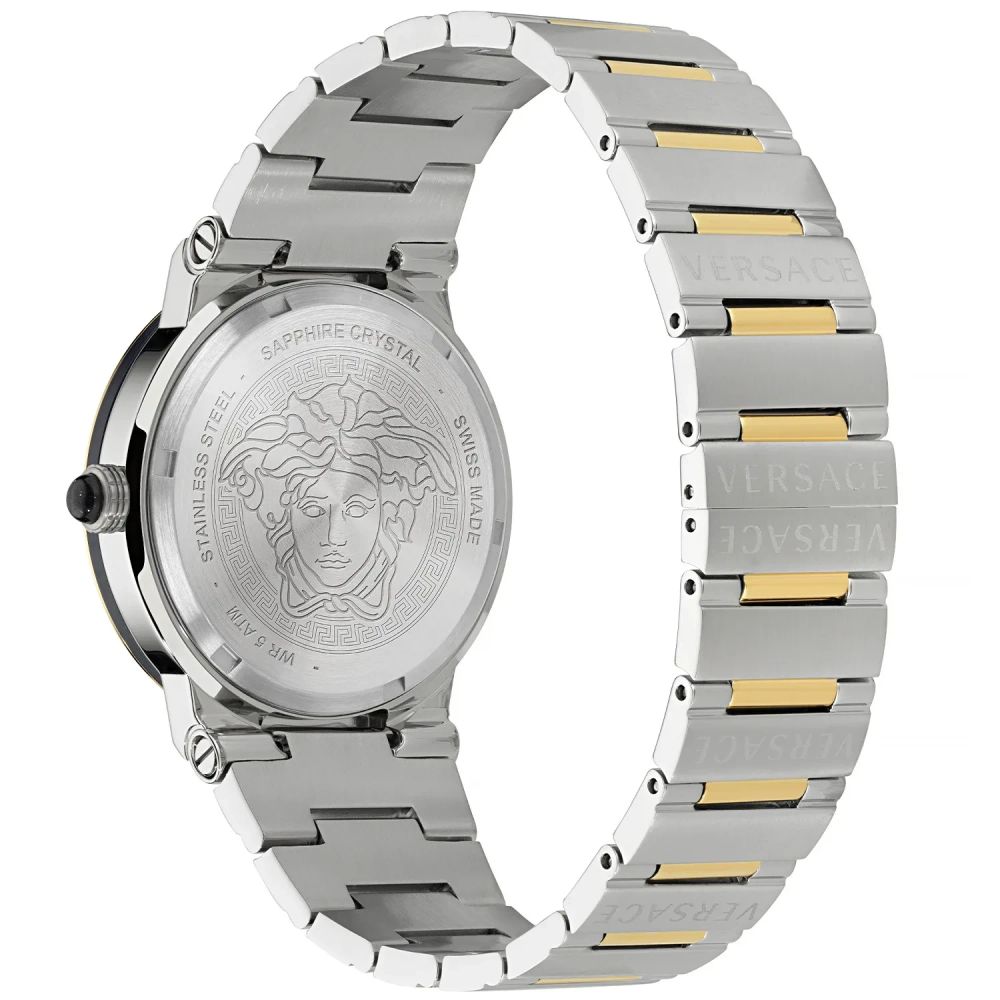 Versace Gray Stainless Steel Dress Watch