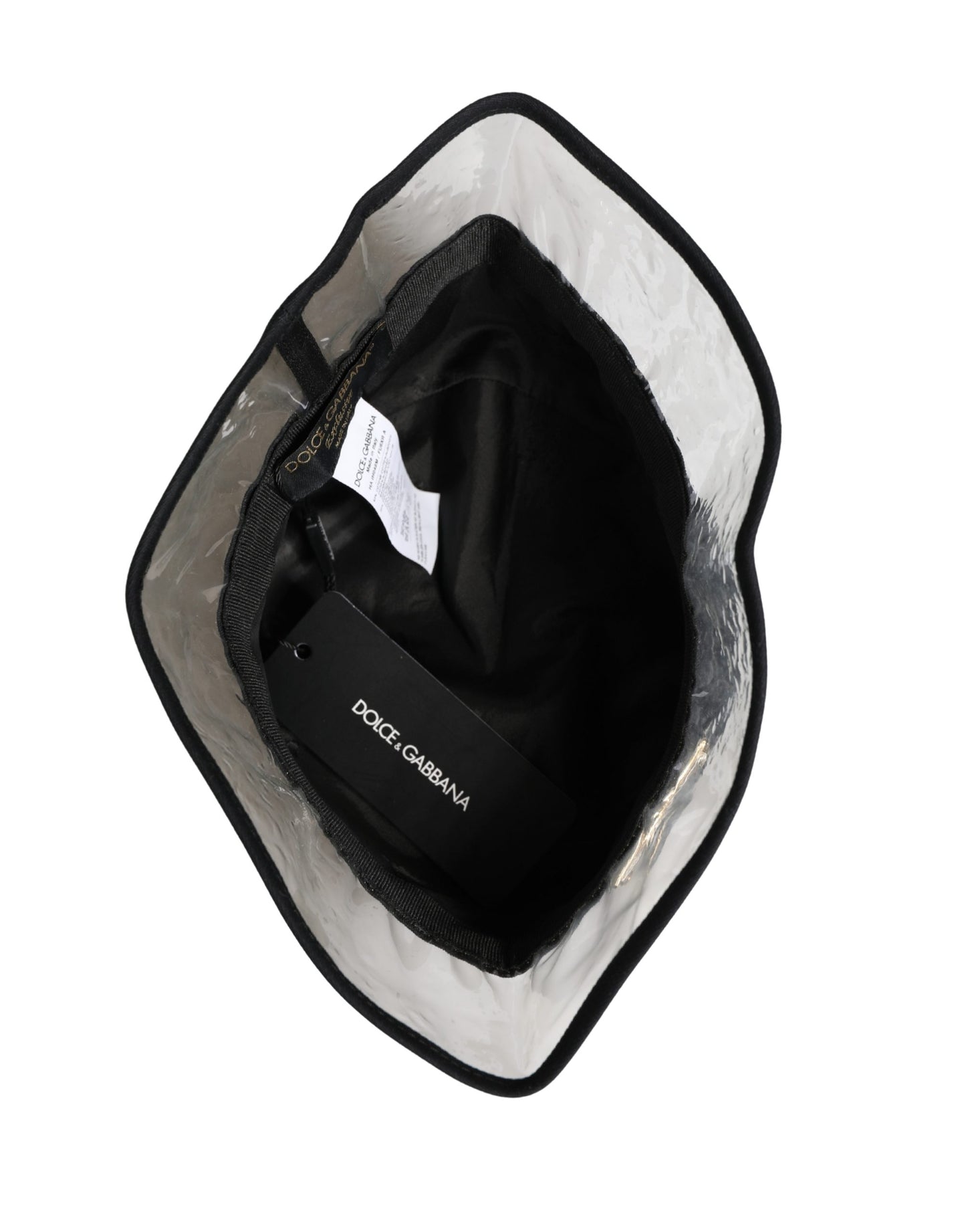 Dolce & Gabbana Black Cotton Plastic Fisherman Bucket Capello Hat