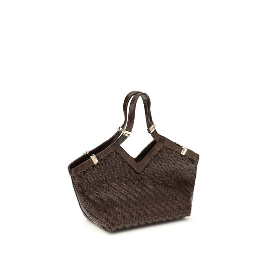 Benedetta Bruzziches Brown Buffalo Leather Handbag