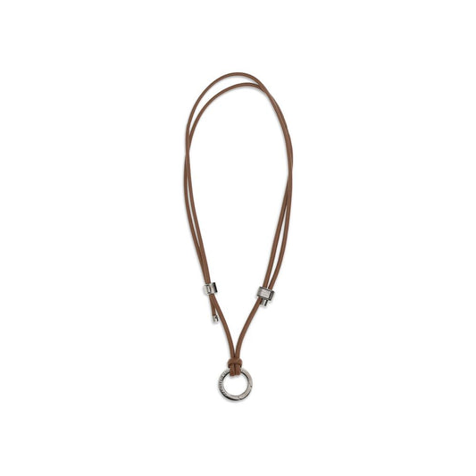 Brunello Cucinelli Brown Calf Leather Bos Taurus Glasses (Frames)