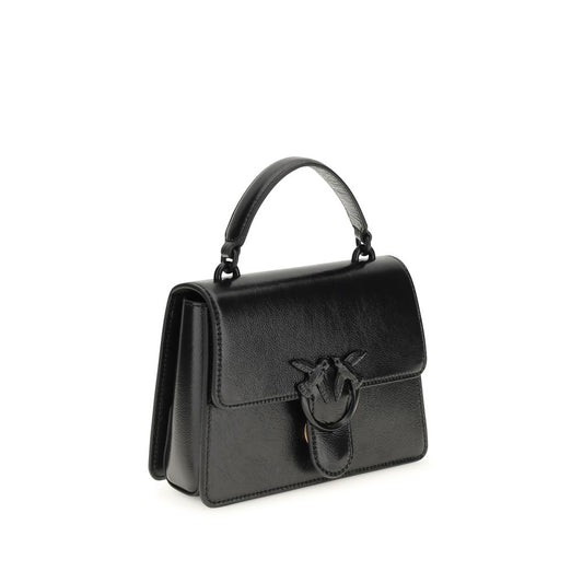 PINKO Black Goatskin Handbag