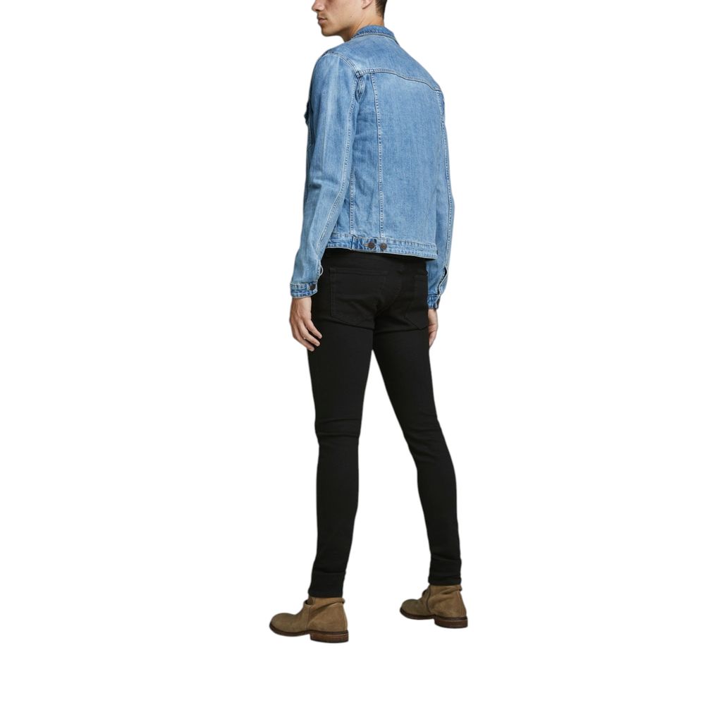 Jack Jones Black Cotton Skinny Jeans